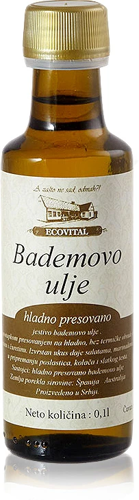 Hladno ceđeno bademovo ulje 100 ml Ecovital